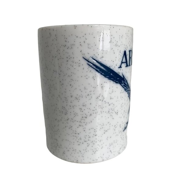 Vintage Otagiri Blue Speckled Arizona Roadrunner Coffee Ceramic Mug - Picture 2 of 7